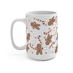 Christmas Gingerbread Candy Glass Cup, Mug & Tumbler with Lid and Straw