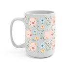 Piggies and Posies Glass Cup, Mug & Tumbler with Lid and Straw