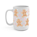 Pink Gingerbread Christmas Glass Cup, Mug & Tumbler with Lid and Straw
