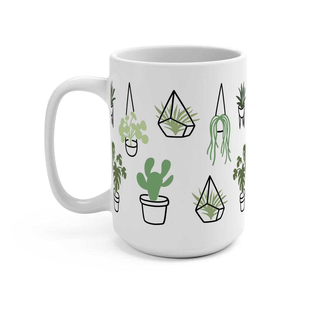 Botanical Greenery Plant Lover Glass Cup, Mug & Tumbler with Lid and Straw