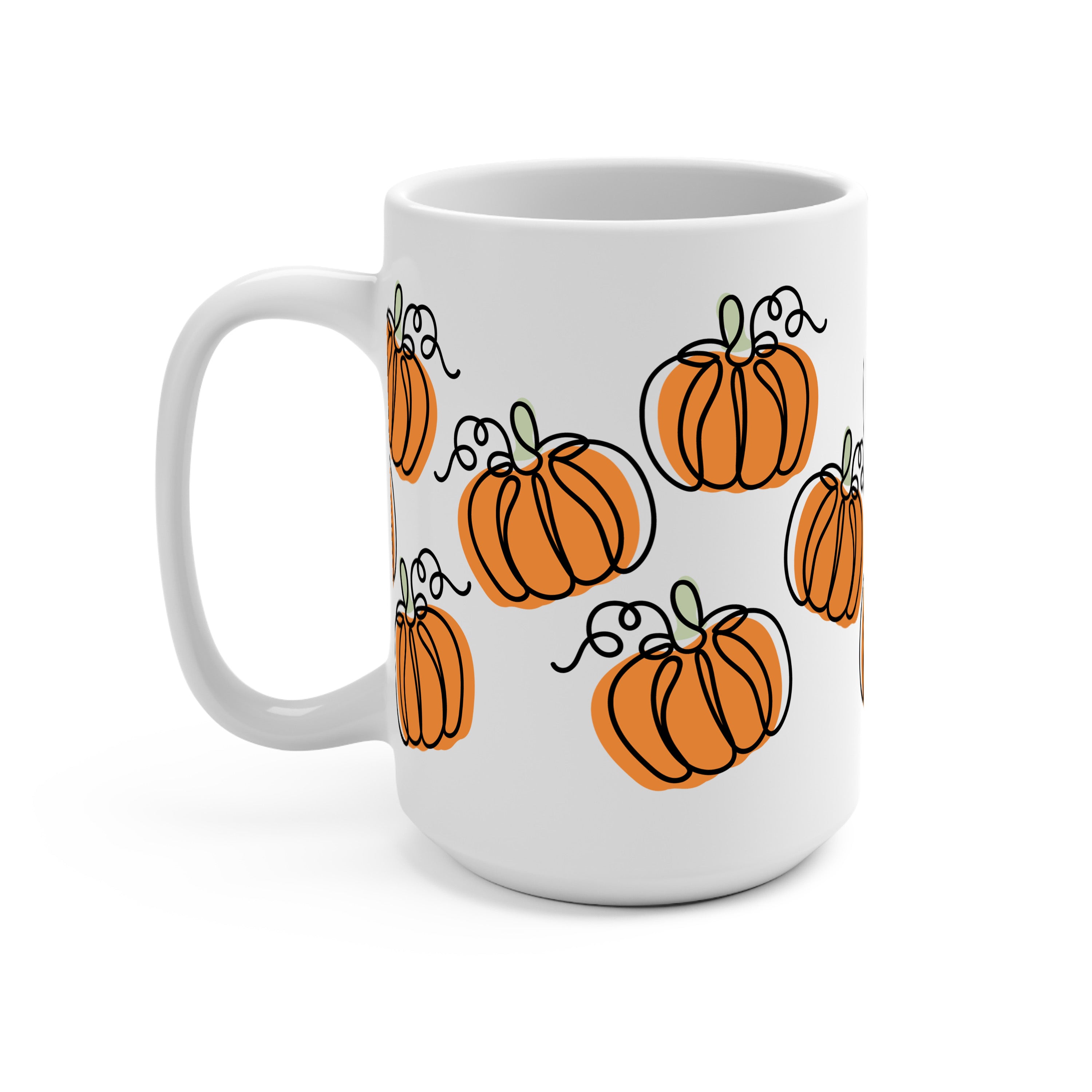 Pumpkin Patch Glass Cup, Mug & Tumbler with Lid and Straw