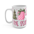 Tis The Season Christmas Glass Cup, Mug & Tumbler with Lid and Straw