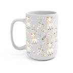 Floral Cute Goats Glass Cup, Mug & Tumbler with Lid and Straw