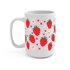 Strawberry Floral Glass Cup, Mug & Tumbler with Lid and Straw