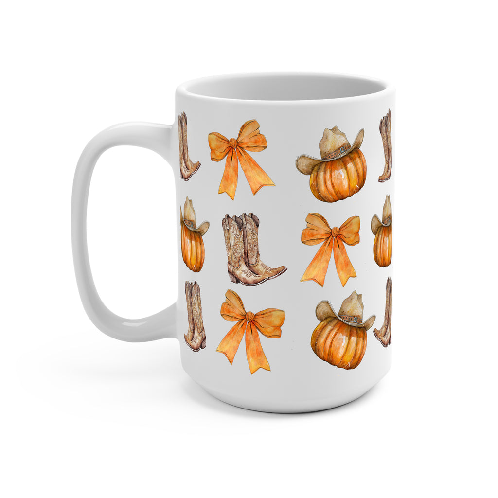 Western Pumpkins Glass Cup, Mug & Tumbler with Lid and Straw