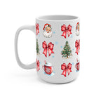 Christmas Bow Clause Glass Cup, Mug & Tumbler with Lid and Straw