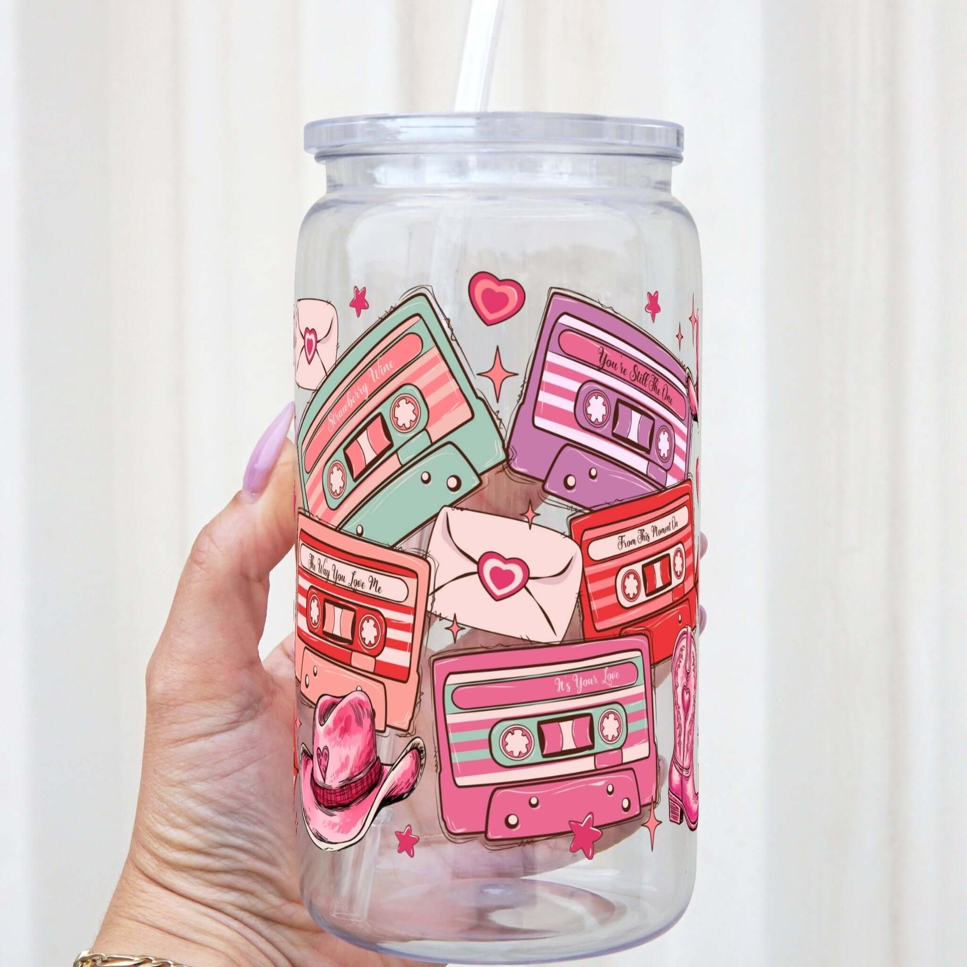 Western Love Song Cassette Tapes Cup with Lid and Straw from Sip Sip Hooray – Tumblers