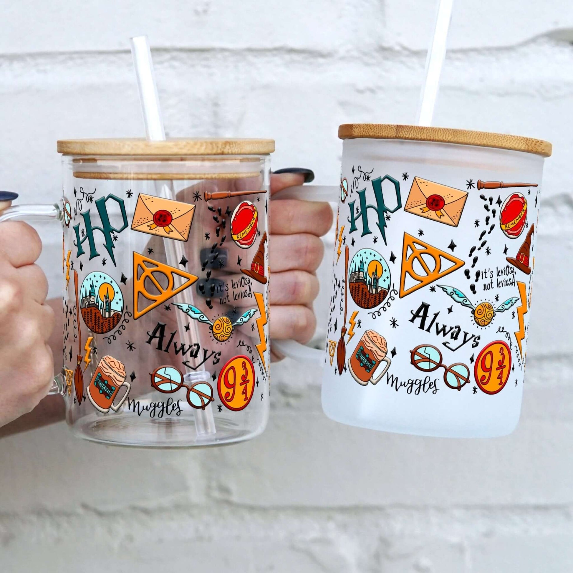 Wizard Theme 17oz Glass Mug With Lid and Straw from Sip Sip Hooray – Drinkware