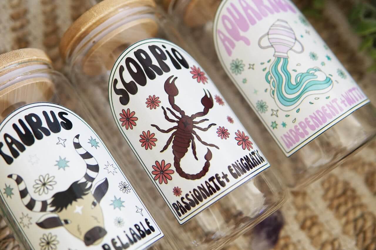 Zodiac Astrology Horoscope Cup With Lid and Straw from Sip Sip Hooray – Drinkware