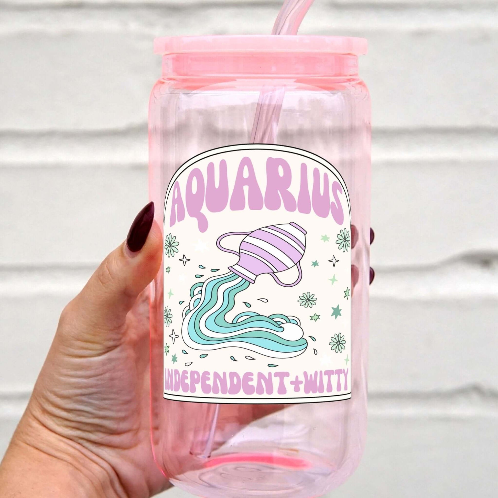 Zodiac Astrology Horoscope Cup With Lid and Straw from Sip Sip Hooray – Drinkware