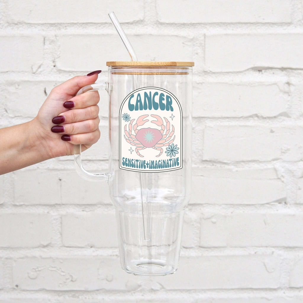 Zodiac Astrology Horoscope Sign 40oz Tumbler With Lid and Straw from Sip Sip Hooray – Drinkware