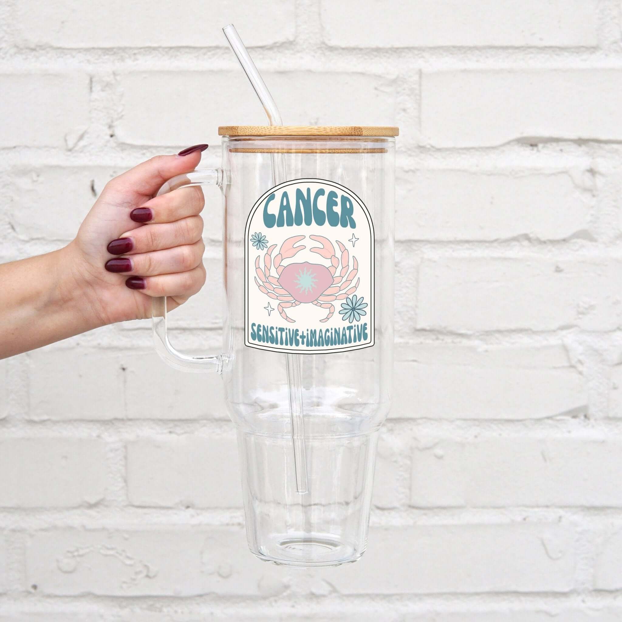 Zodiac Astrology Horoscope Sign Tumbler With Lid and Straw