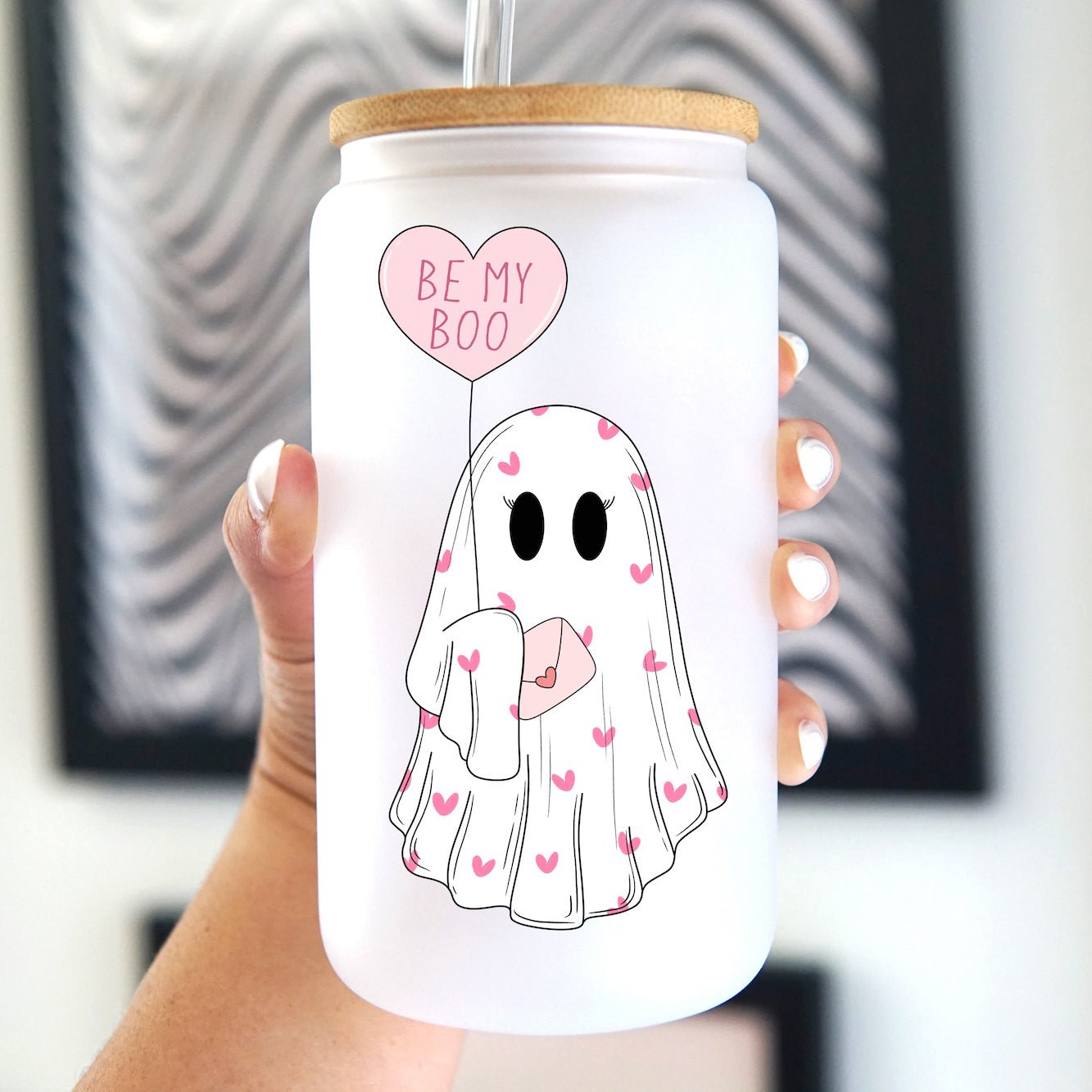 Be My Boo Ghostie Cup with Lid and Straw - Sip Sip Hooray
