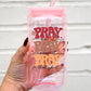 Pray On It 16oz Glass Can Cup With Lid and Straw