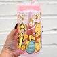 Winnie the Pooh Kids 16oz Glass Cup With Lid and Straw