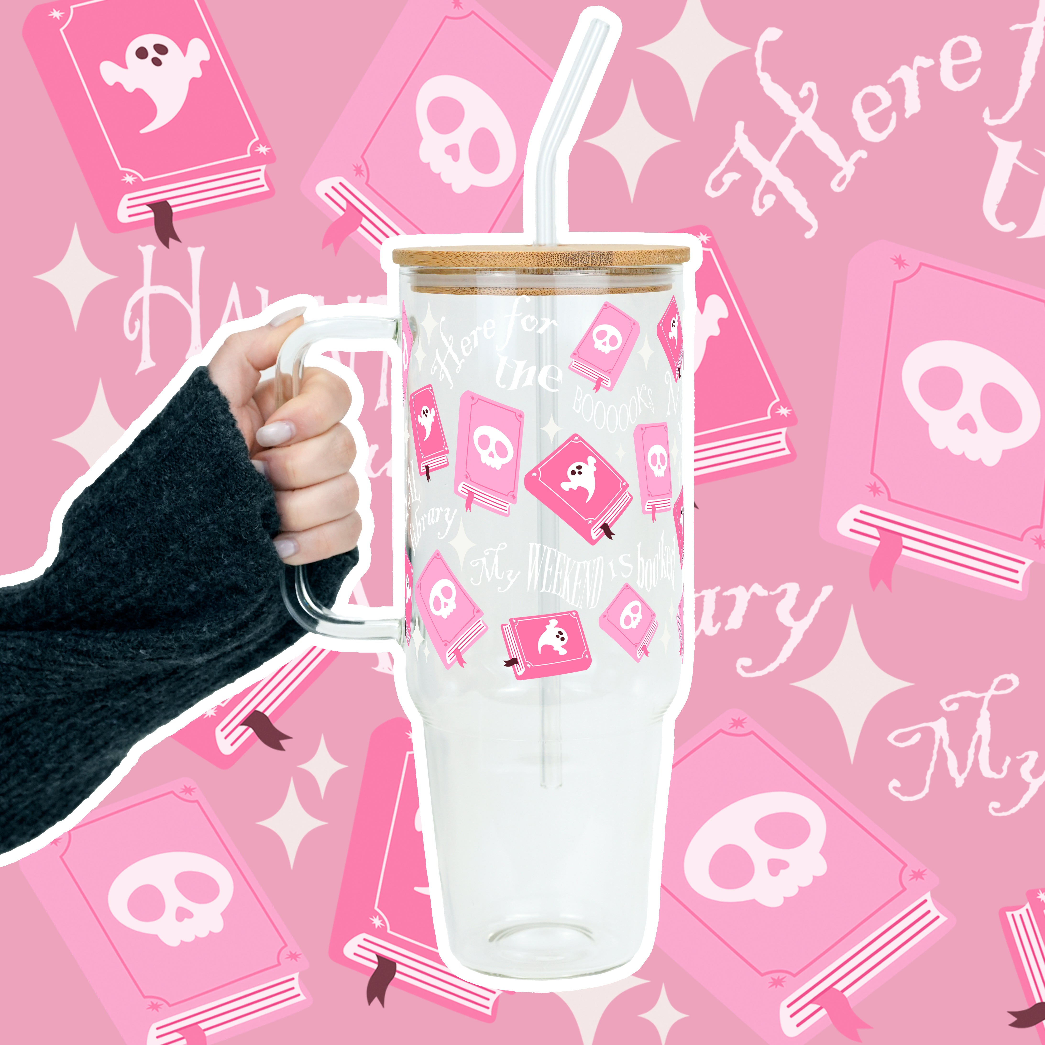 Boo-Kish Halloween 40oz Tumbler with Lid and Straw