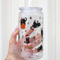 Christmas Cats 16oz Acrylic Plastic Can Cup With Lid and Straw