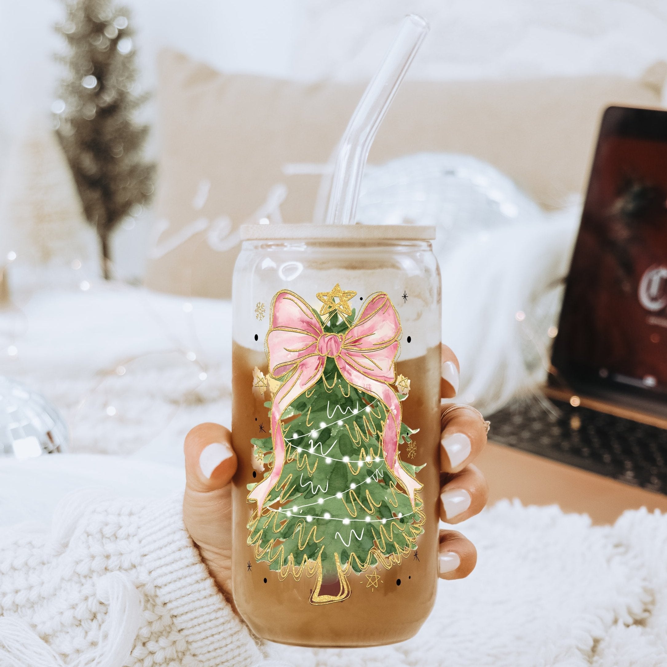 Coquette Bow Tree Cup With Lid and Straw - Sip Sip Hooray