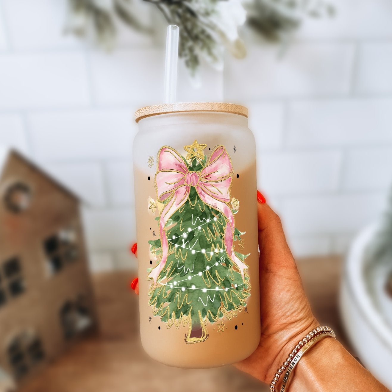 Coquette Bow Tree Cup With Lid and Straw - Sip Sip Hooray