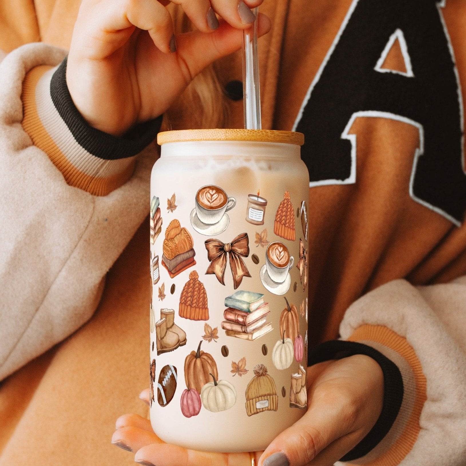Cozy Fall Things Cup With Lid and Straw - Sip Sip Hooray