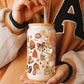 Cozy Fall Things 16oz Glass Can Cup With Lid and Straw