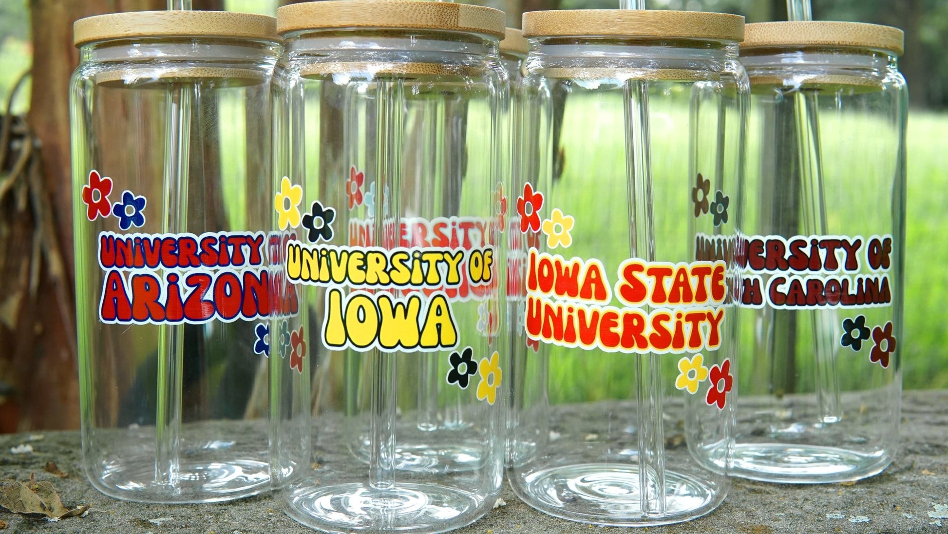 Custom College Merch 16oz Iced Coffee Glass, Sorority Merch College Logo Cup Name Tumbler Can Glass, Personalized College Student Gift Grad - Sip Sip Hooray