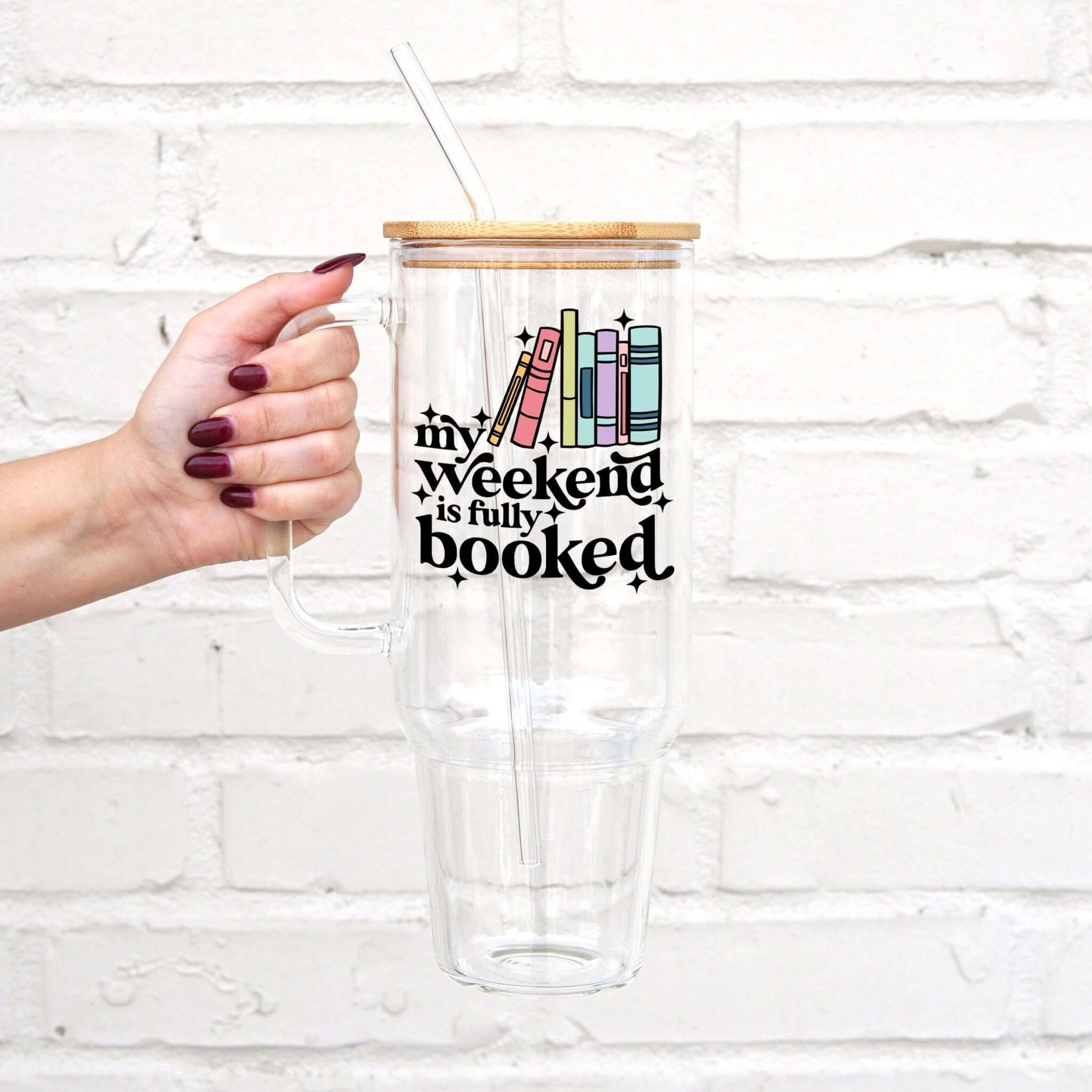 Fully Booked Weekend Tumbler With Lid and Straw