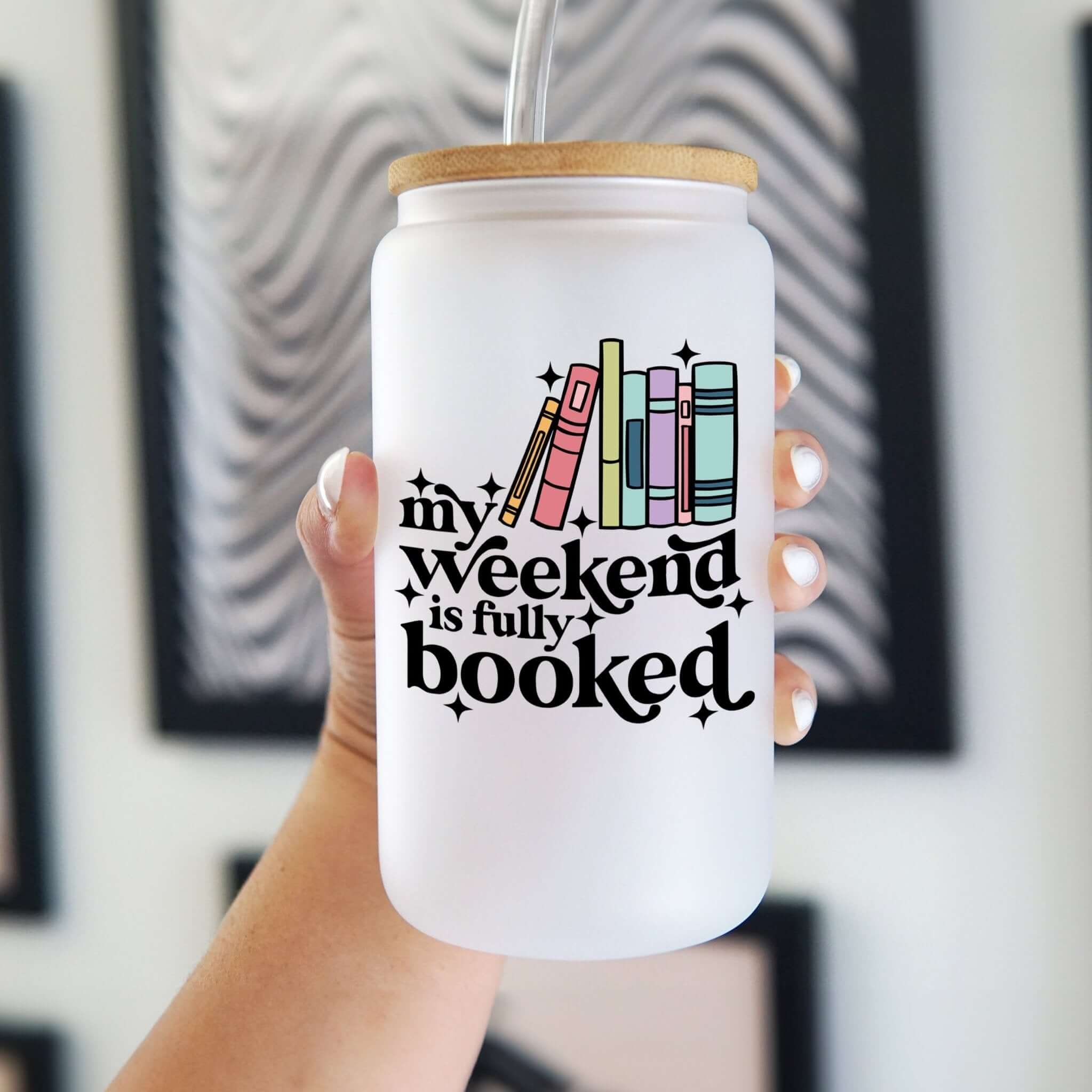 Fully Booked Weekend Cup With Lid and Straw