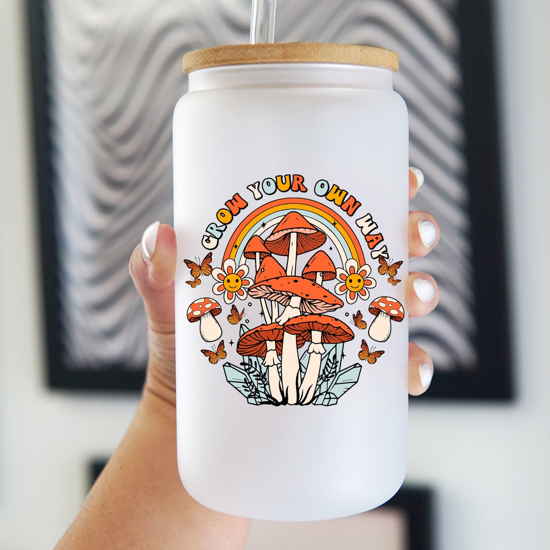 Grow Your Own Way Cup With Lid and Straw - Sip Sip Hooray