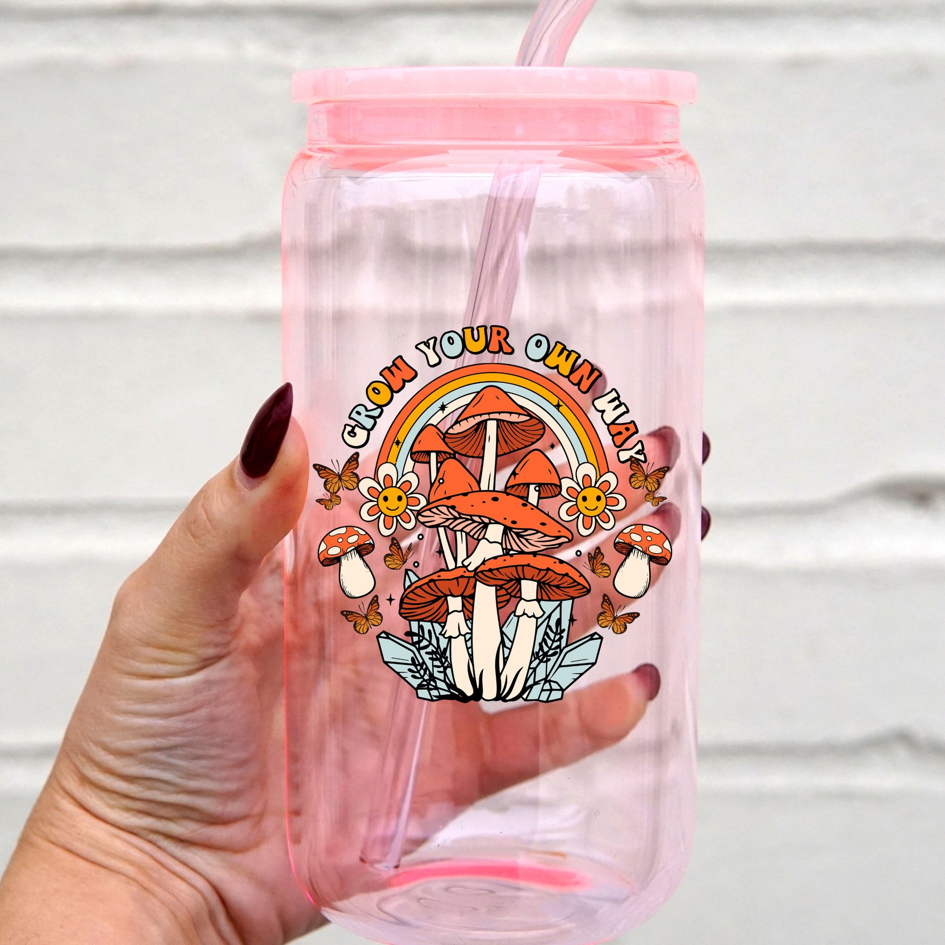Grow Your Own Way Cup With Lid and Straw - Sip Sip Hooray
