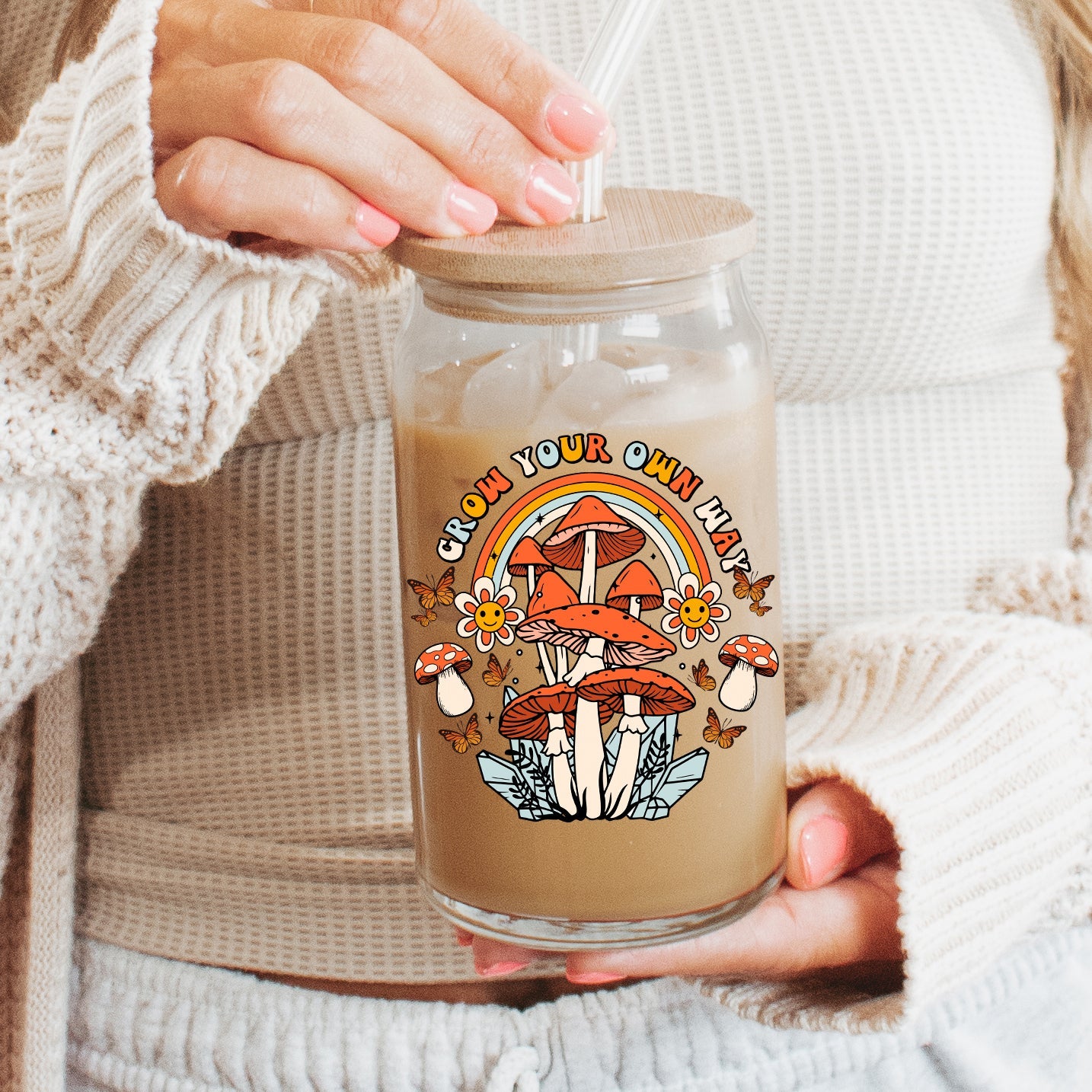 Grow Your Own Way Cup With Lid and Straw - Sip Sip Hooray