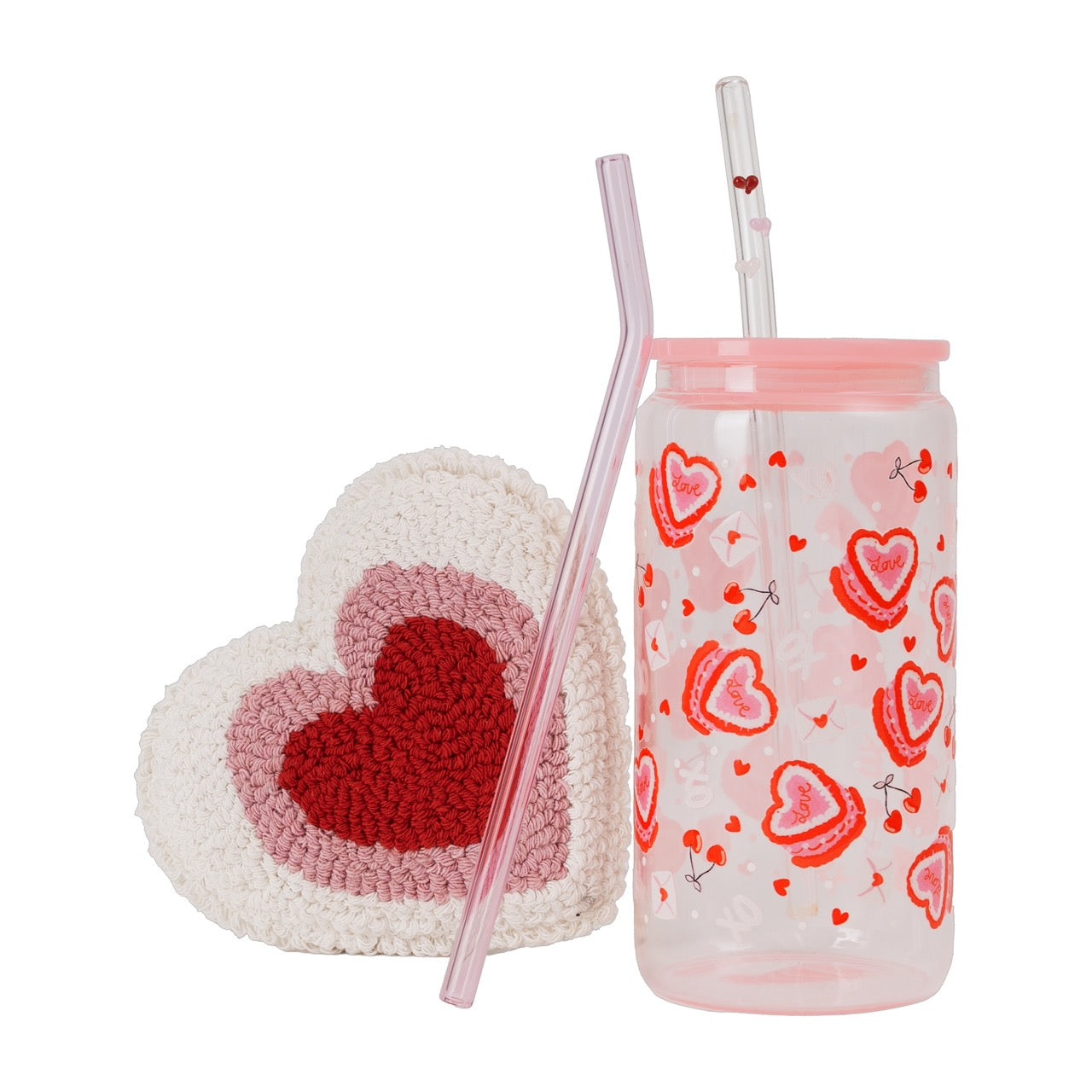 16oz Valentine's Day Heart Cake Bundle