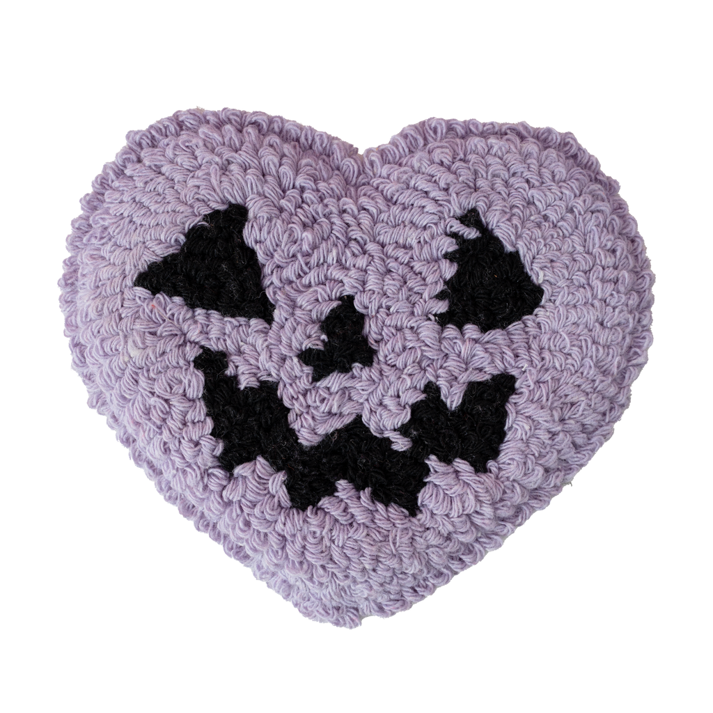 Purple Pumpkin Mug Rug, Tufted Coaster, Halloween Coffee Bar Decor