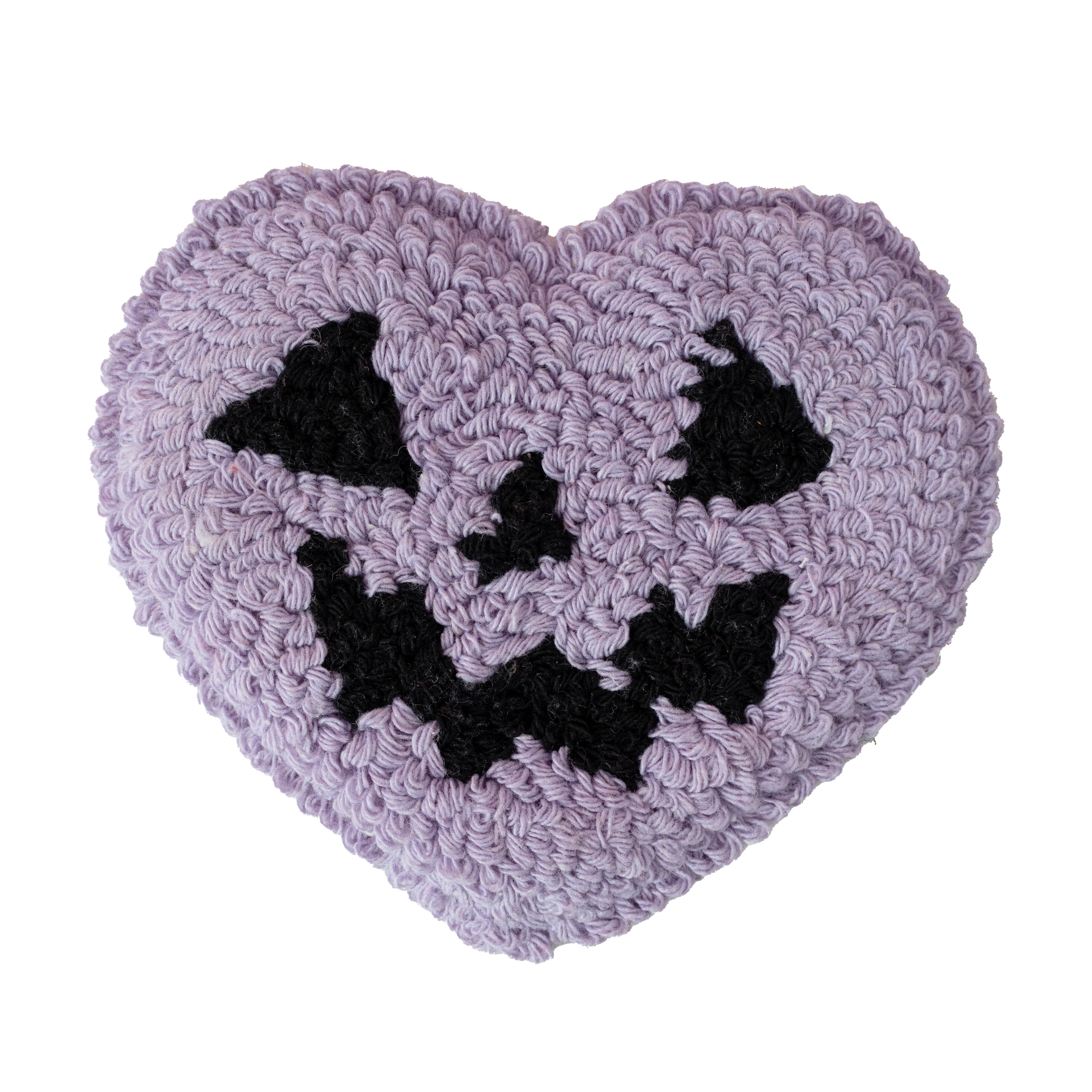 Purple Pumpkin Mug Rug, Tufted Coaster, Halloween Coffee Bar Decor