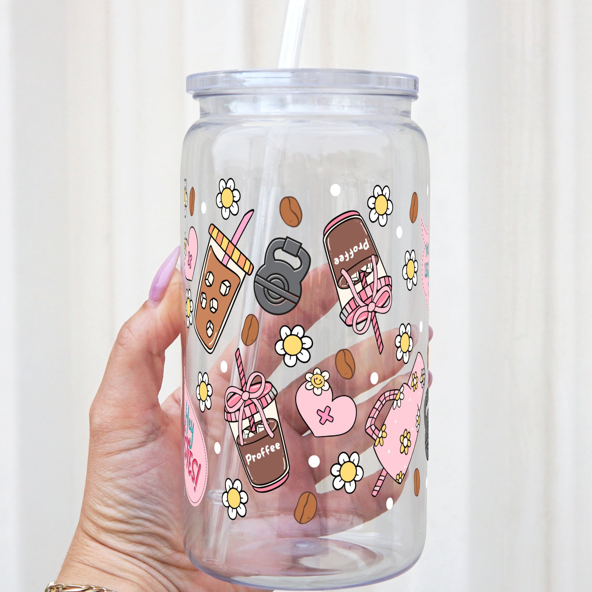 Jenna Bariatric Bestie x Sip - Sip Hooray! Collaboration Glass Can Cups - Sip Sip Hooray