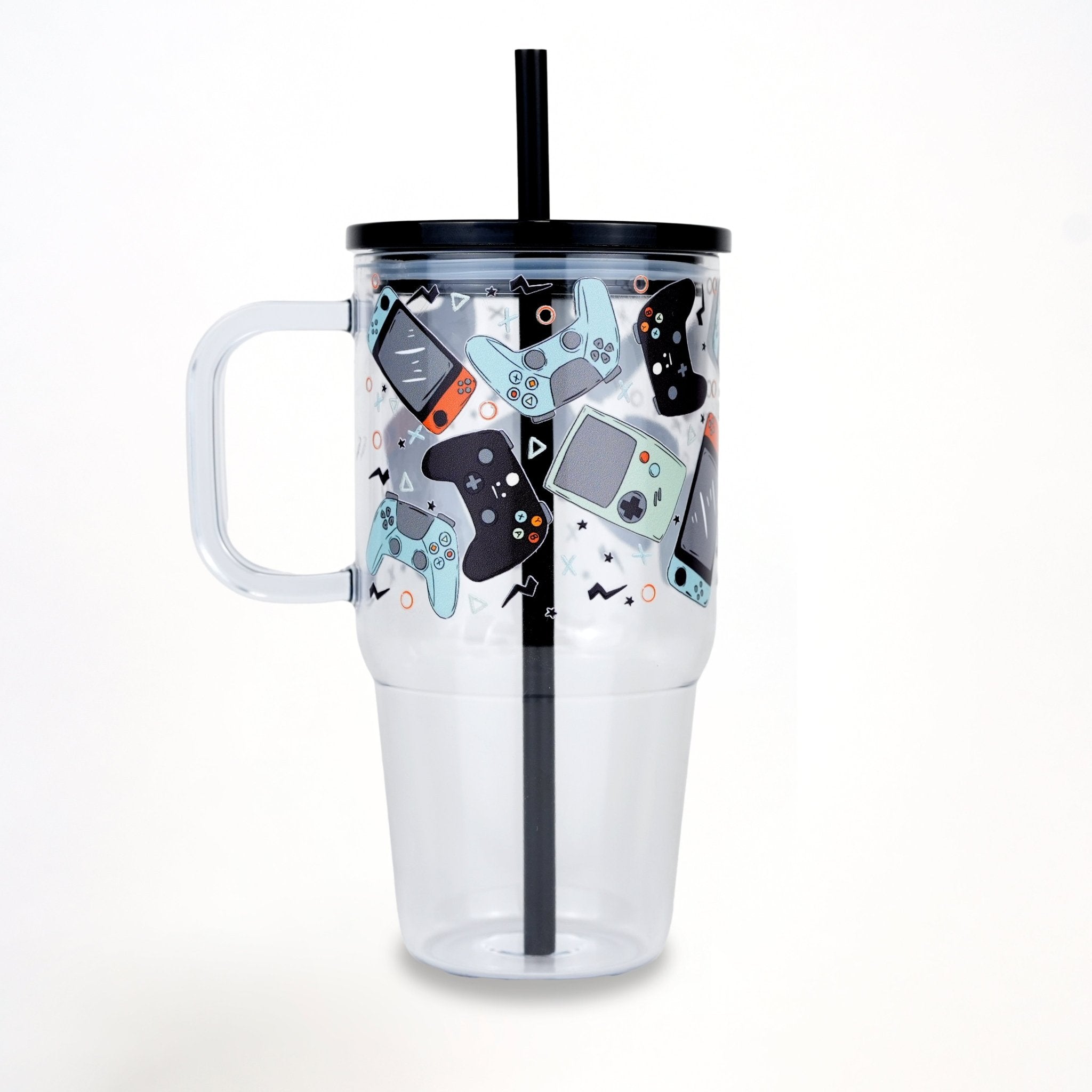 Level Up Gamer Tumbler 20oz Kids Tumbler with Handle, Lid & Straw - Sip Sip Hooray