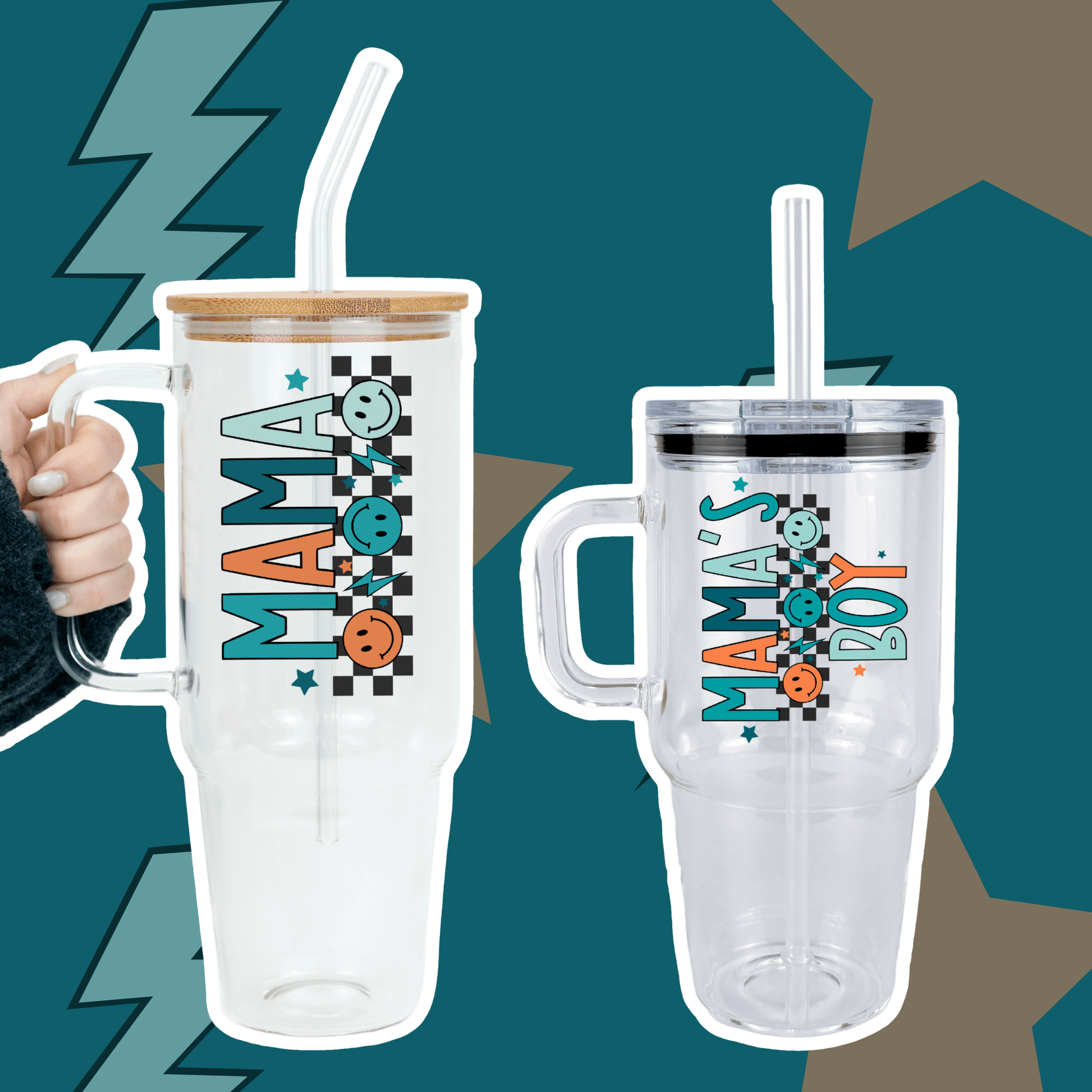 Mama + Mama’s Boy Matching Tumblers - Sip Sip Hooray
