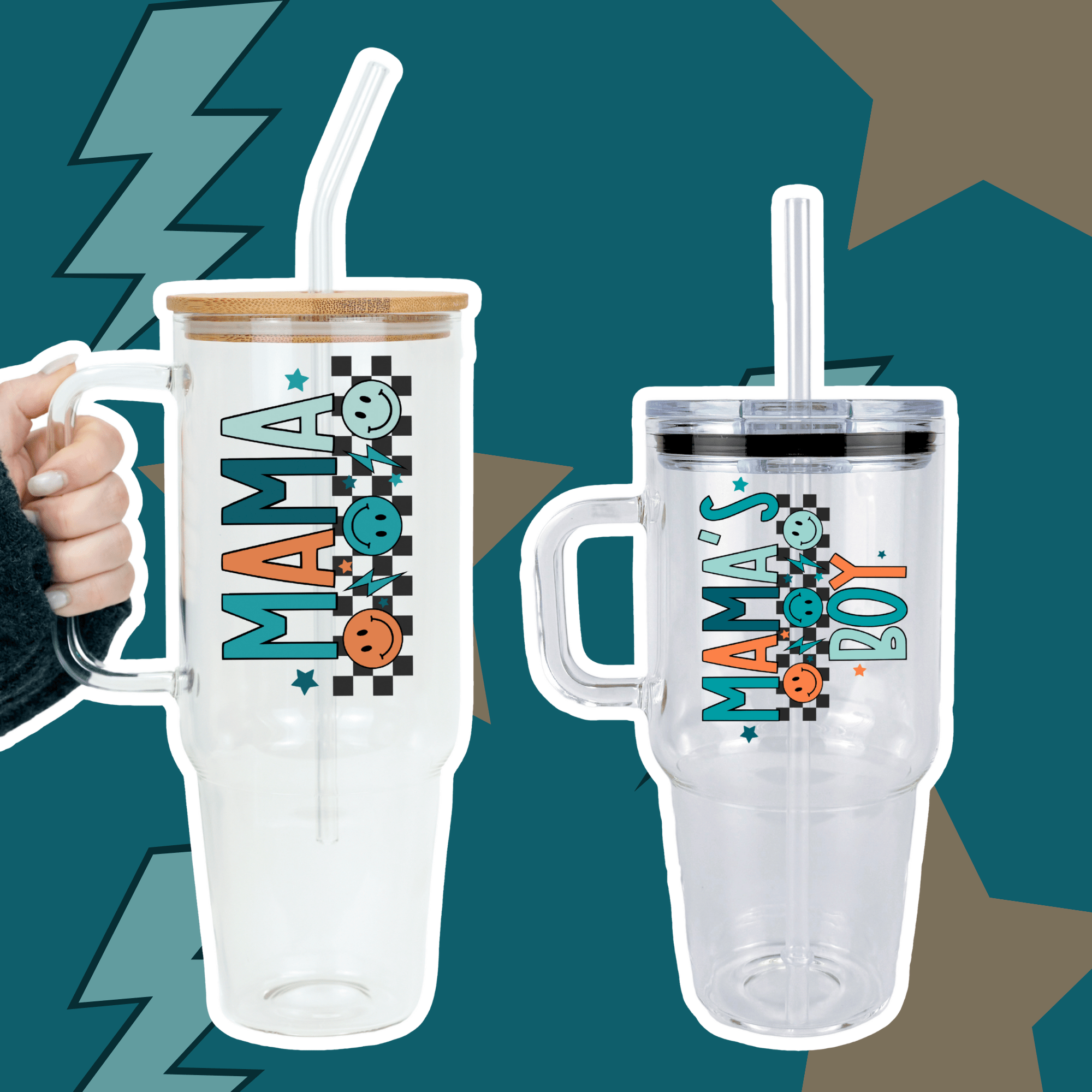 Mama + Mama’s Boy Matching Tumblers - Sip Sip Hooray