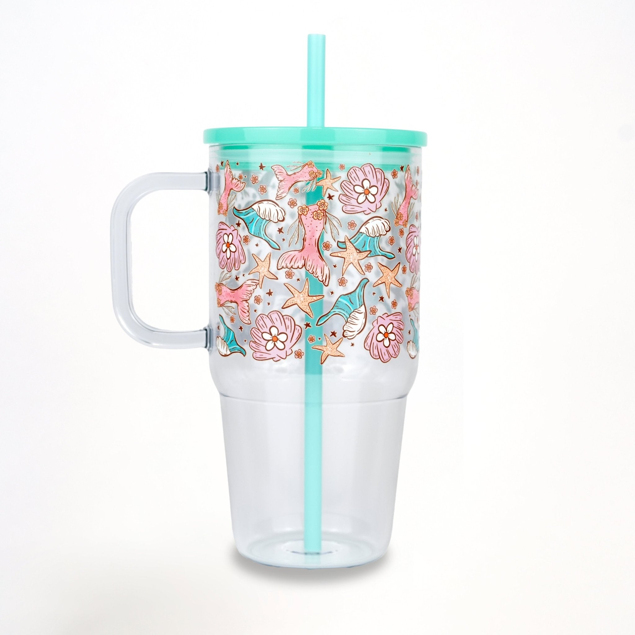 Mermaid Magic 20oz Kids Tumbler with Handle, Lid & Straw - Sip Sip Hooray
