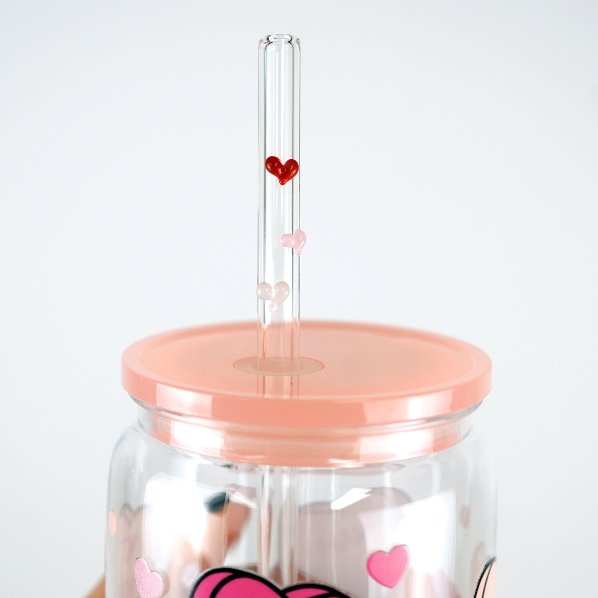 Mini Hearts Glass Straw - Sip Sip Hooray