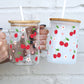 Cherry 17oz Mug With Lid and Straw