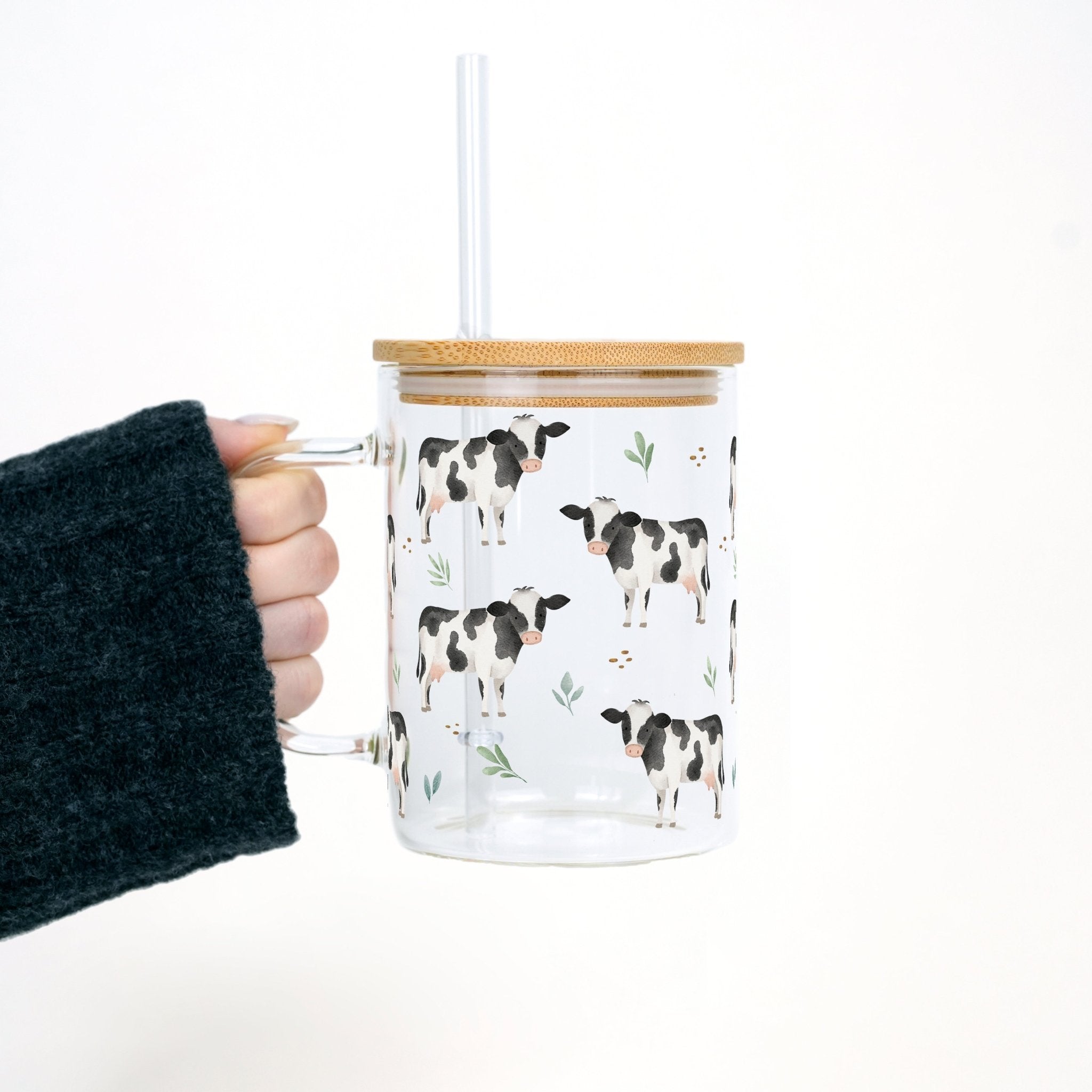 Pasture Perfect Cow 17oz Mug With Lid and Straw - Sip Sip Hooray