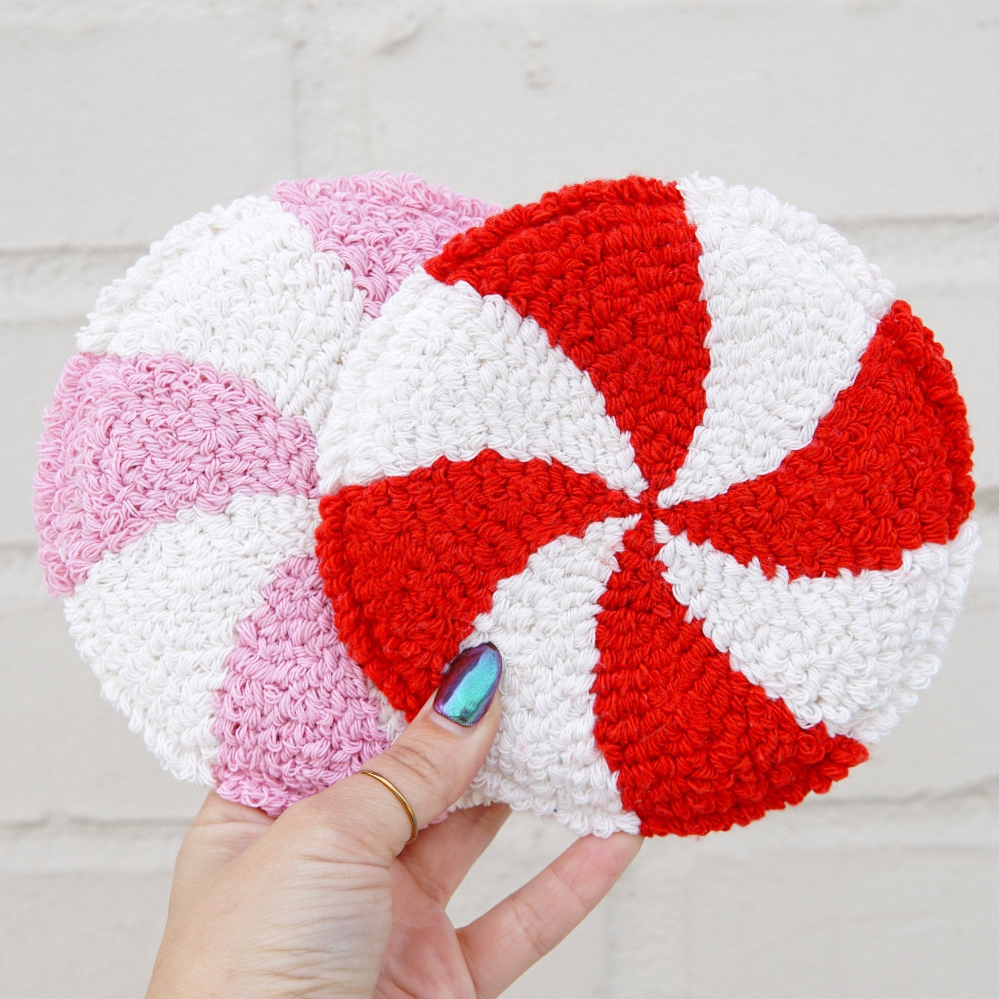 Peppermint Mug Rugs - Sip Sip Hooray