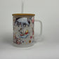 Winnie The Pooh 17oz Glass Mug With Lid and Straw