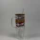 True Crime Junkie 16oz Glass Can Cup With Lid and Straw