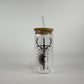 Throne of Glass Inspired Fan Art 16oz Glass Can Cup With Lid and Straw