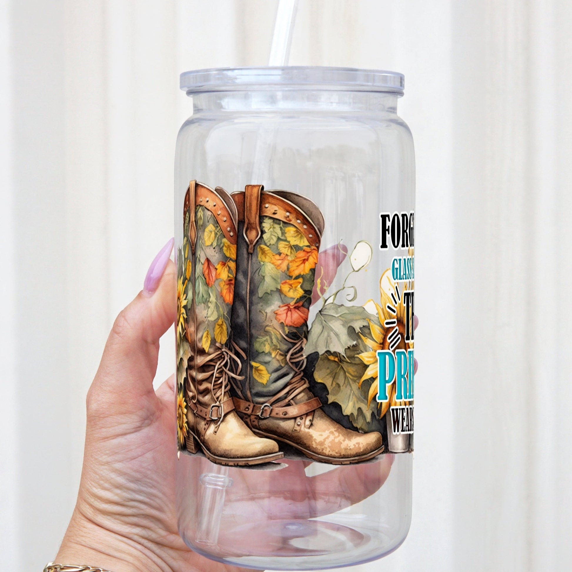 Princess Boots Cup With Lid and Straw - Sip Sip Hooray