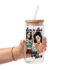 Born To Read Glass Cup, Mug & Tumbler with Lid and Straw