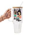 Born To Read Glass Cup, Mug & Tumbler with Lid and Straw