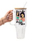 Born To Read Glass Cup, Mug & Tumbler with Lid and Straw